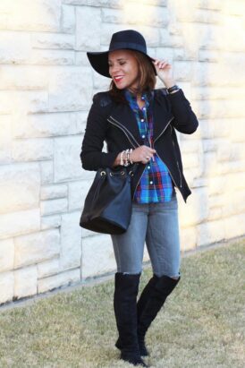 Blue Plaid Shirt