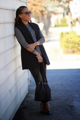 Long Black Vest