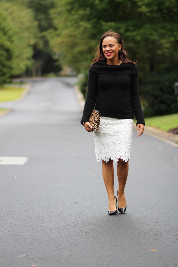 black-top-white-skirt-outfit