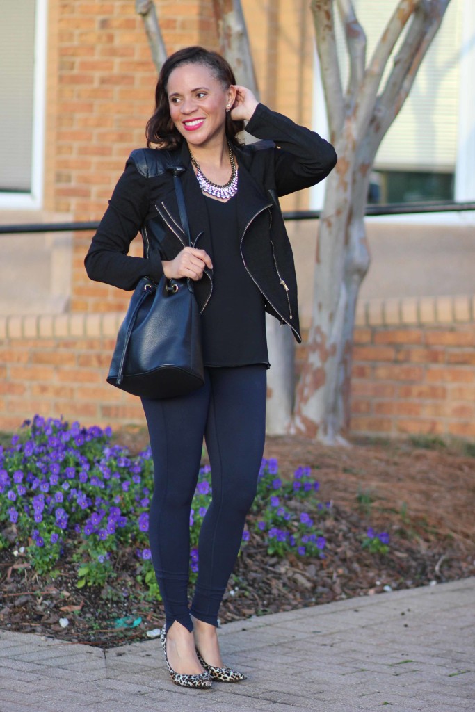 black-and-navy-blue-outfit