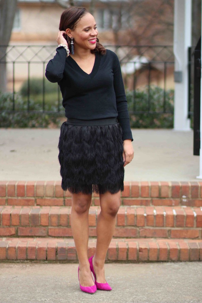 black-fringe-skirt