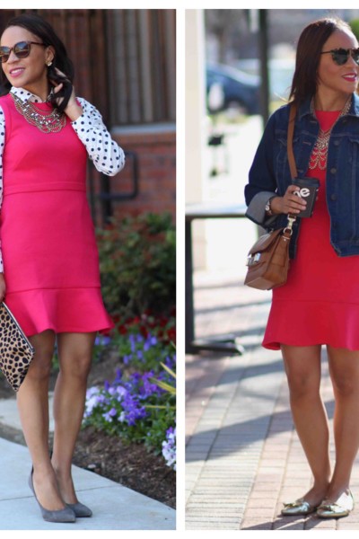 Wardrobe Remix: Pink Fit and Flare Dress