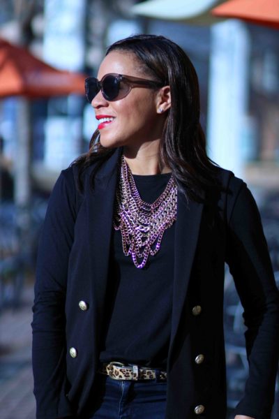 How to Style a Black Sleeveless Vest - Nicole to the Nines