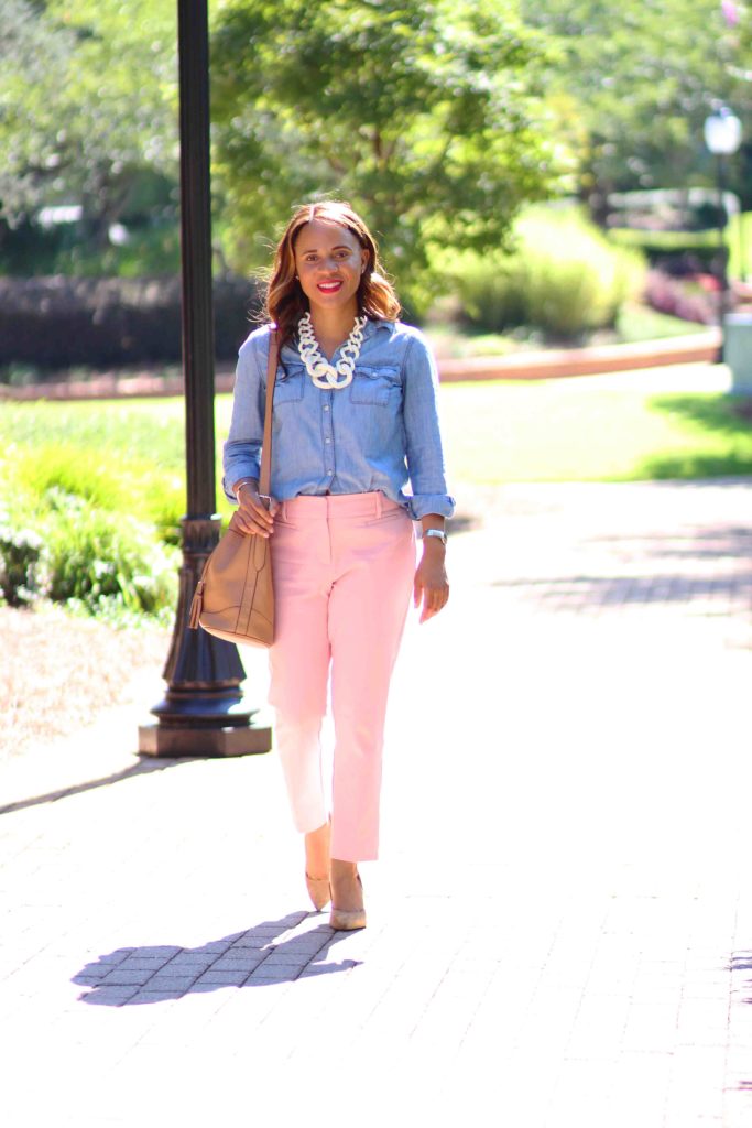 Transitioning Blush Pants to Fall - Nicole to the Nines