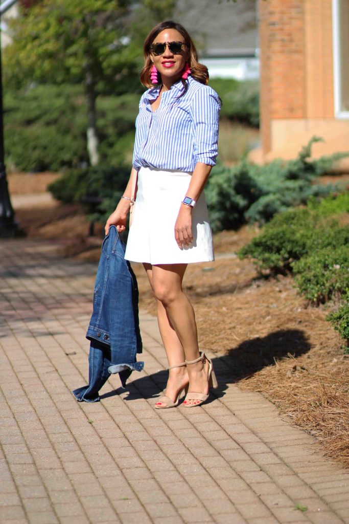 Old Navy Blue Striped Tunic - Nicole to the Nines
